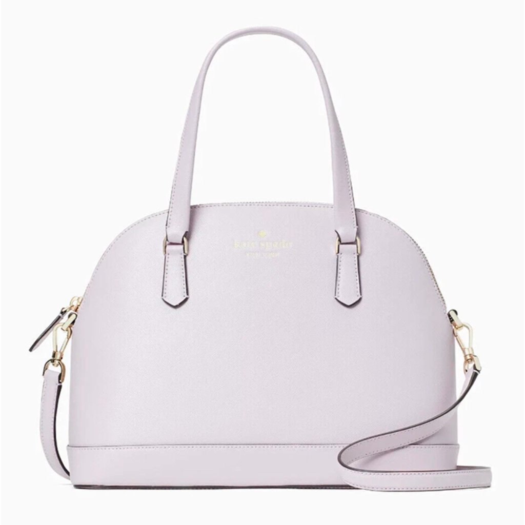 S Kate Spade Sadie Lilac Saffiano Leather Medium Dome Satchel K6177 $399 Retail